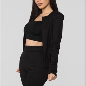 Move Forward Blazer Set - Black